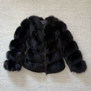 NWOT - Black Fox Fur Coat